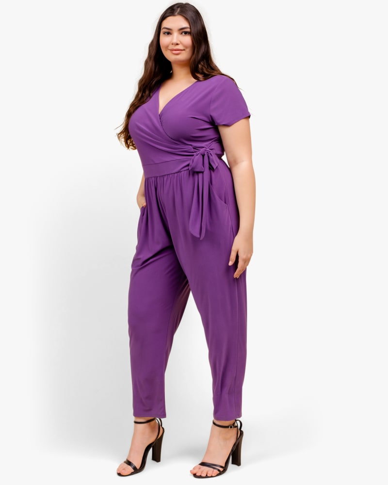 Plus size model wearing Jamie Tie-Waist Jumpsuit by Gilli | Dia&Co | dia_product_style_image_id:122285